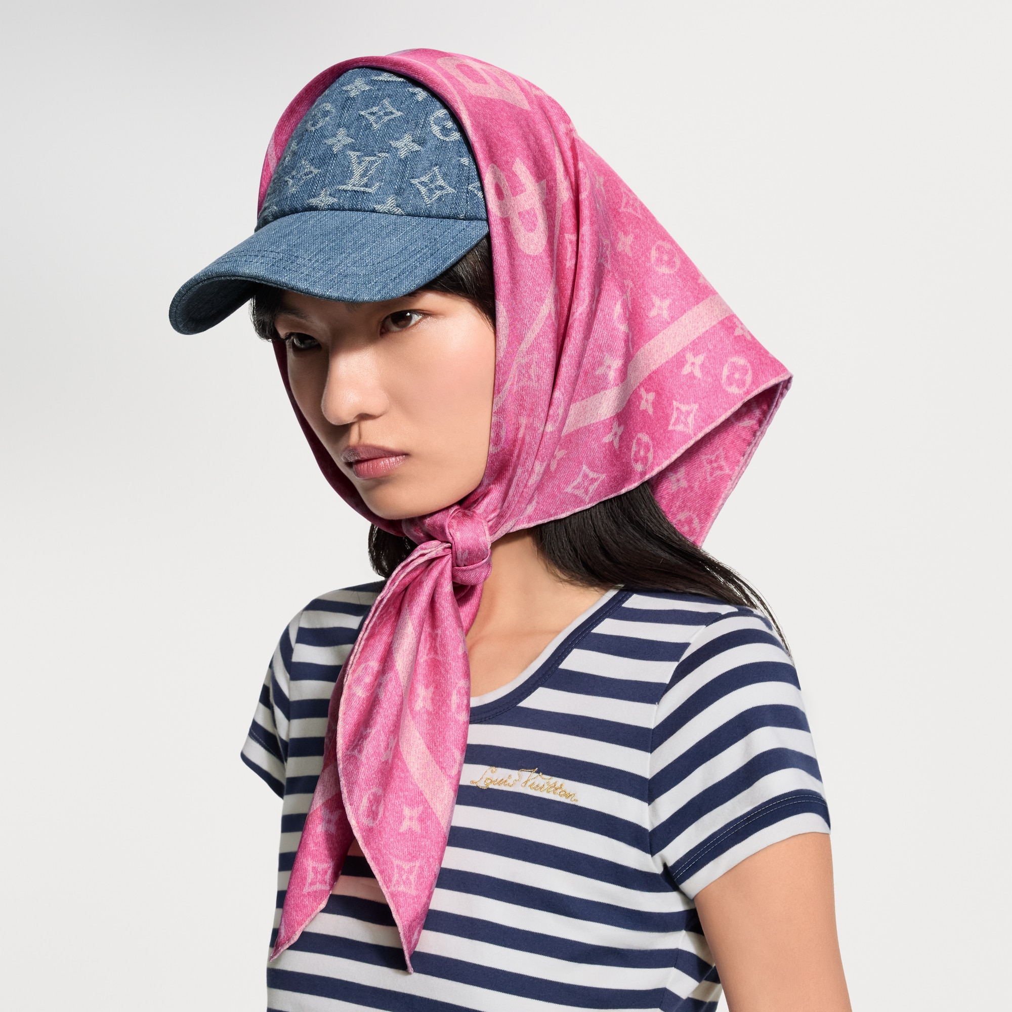 LV Denim Stamp Square 90 S00 - Women - Accessories | LOUIS VUITTON ®